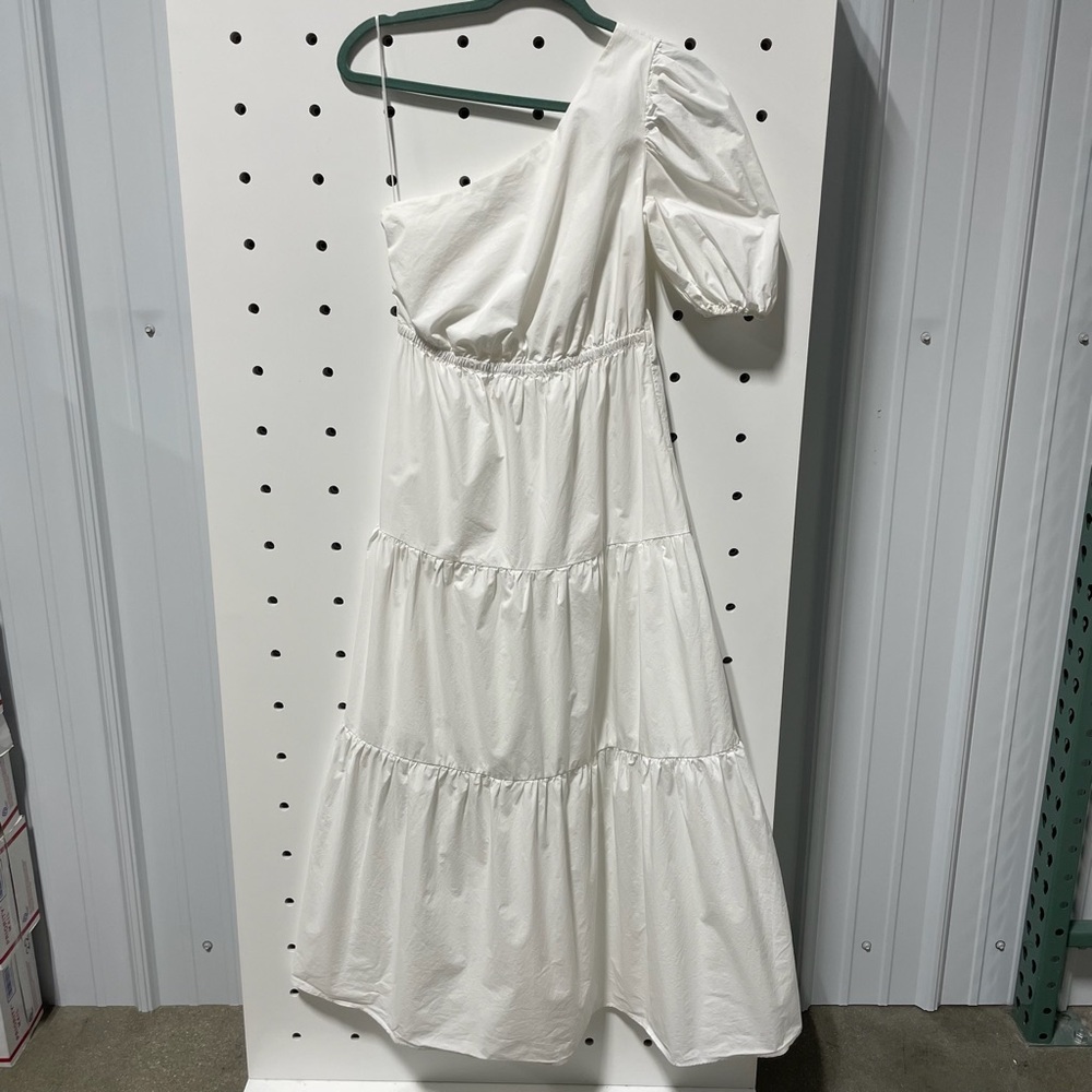 All About May White One-Shoulder Dress Size 4